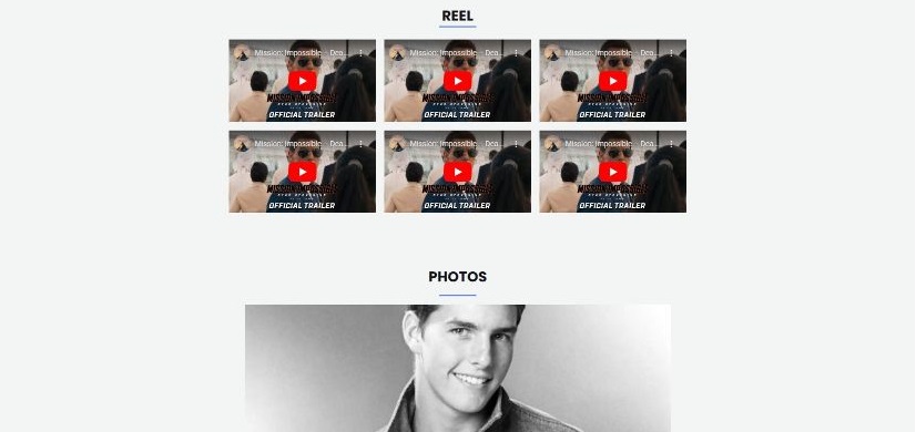 Actor Website Example